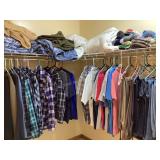 Closet corner cleanout; Wrangler shirts & More