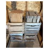 6 wood crates