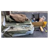 Canvas tarps, paint supplies & more