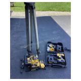 18V DeWalt Laser Level, drills & tripod