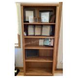 Solid bookshelf & frames