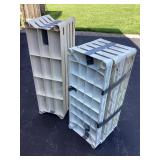 Plastic shelving units