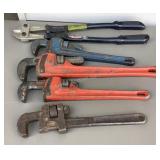 Bolt Cutters & Pipe Wrenches (some Rigid)