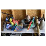Tabletop clean off; child's balance bike, summer