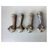 Iron claw feet with glass ball