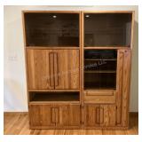 2 piece storage unit with Magnavox VCR/DVD player