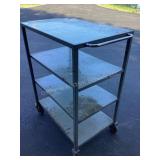 Rolling steel shop cart, 35x39 1/2' tall x 20ï¿½