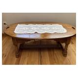 Oak oval coffee table