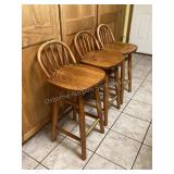 3 Bar stools each measures 15x15x32' tall