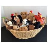 Basket of 19 Beanie Babies