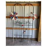 Metal Trellises, yard spinners & more
