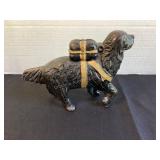 Cast iron dog bank, 8x2x5 1/2' tall