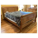 Sleigh Bed with Queen Cleona mattress set