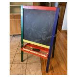 Double Sided Easel, chalkboard & whiteboard