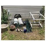 Buckets, fence posts. PVC racks & more