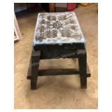 Wood stool, 17x18x20' tall