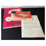 1959 Corvette Manual, original owner's letter &