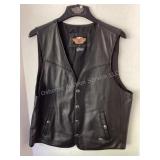 Harley-Davidson leather vest, men's large