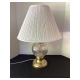 Vintage 24' lamp with glass floral globe base