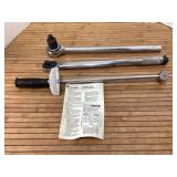 3/4' ratchet, 1/2' clicker torque wrench & beam