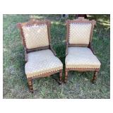 2 Victorian accent chairs, 19x34 1/2x20'