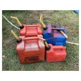 3 gas cans & 1 Kerosene can