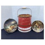 Firkin bucket, collector plates & plate holders