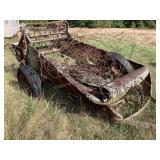Crusty rusty manure spreader, 140 long x 68' wide