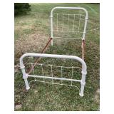 Vintage metal bed, 78 long x 43' wide