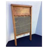 12 1/2x24' The Brass King washboard with hooks