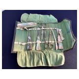 Vintage abalone handled manicure set