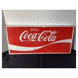 Vintage metal Coca-Cola panel, 22x10 1/2x1'