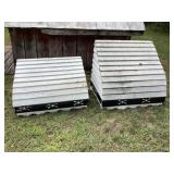 2 vintage window / door awnings