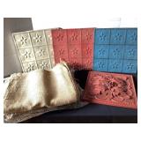 Metal wall decor & burlap bags