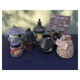 Birdhouses, lanterns & more, 7 pieces