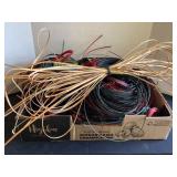 Coils of dyed reed for basket making