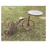 Metal tricycle table, 38x16x24';tall