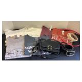5 ladies small tshirts, 1 medium, cross body