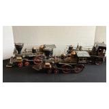 3 Decorative Metal Trains