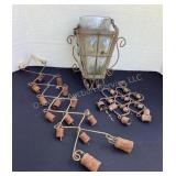 Hanging Lantern/Vase & windchimes