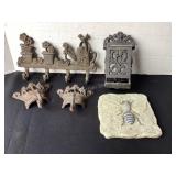 Cast iron garden theme hook, crown hooks,