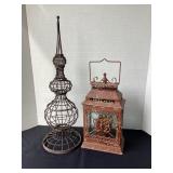 Metal Finial & Metal Lantern