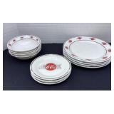 Coca-Cola dinnerware, service for 4