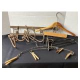 Cultivator heads, coat rack, metal hangers,