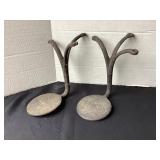 Pair of cast iron carriage steps, 8'