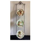 Cherished Teddies 6 1/2' Plates & Rack