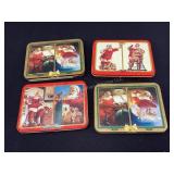 4 tins of Coca-Cola playing cards