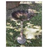 Cast iron birdbath, 10x21' tall