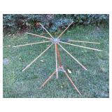 Drying rack, 50' diameter, missing 3 dowels