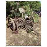 Planter for decor with steel wheels